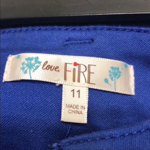 Love Fire High Waisted Blue Shorts size 11 - Picture 5 of 6